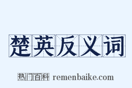 楚英反义词是什么意思的图片